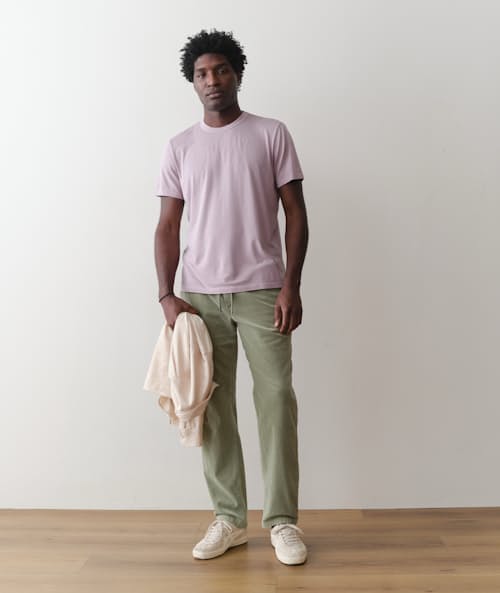 on model image of Signature Crew T-Shirt