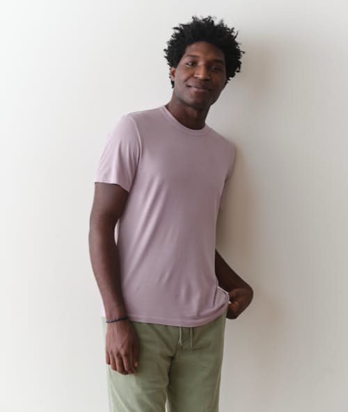 on model image of Signature Crew T-Shirt