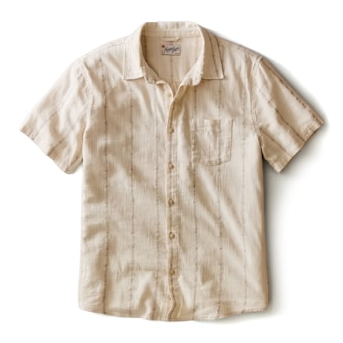 laydown image of Classic Stretch Selvage Short Sleeve Shirt