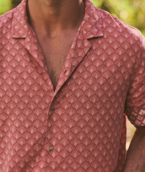 lifestyle image of Tencel Linen Resort Shirt