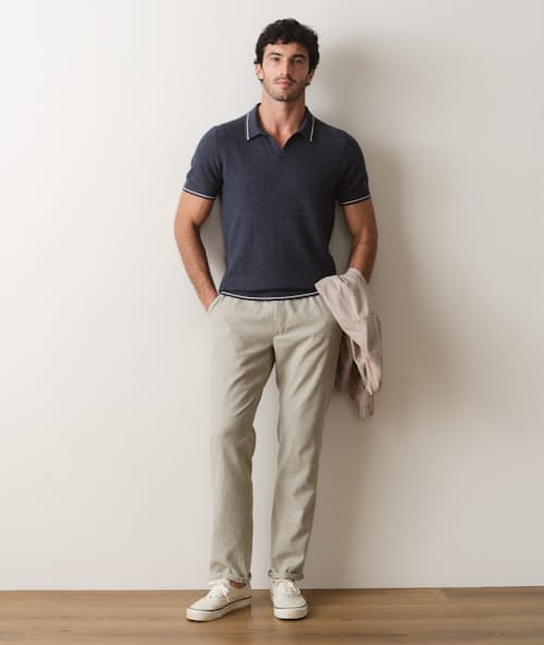 on model image of Liam Sweater Polo