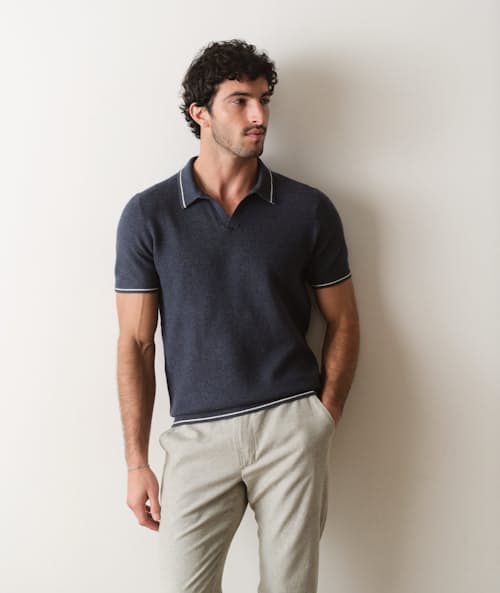 on model image of Liam Sweater Polo