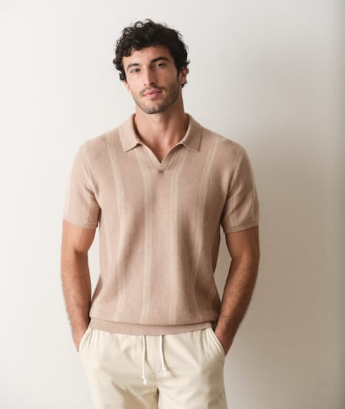 on model image of Liam Sweater Polo