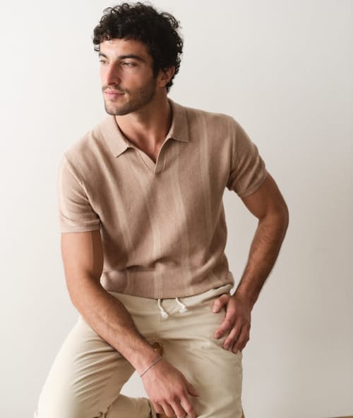 on model image of Liam Sweater Polo