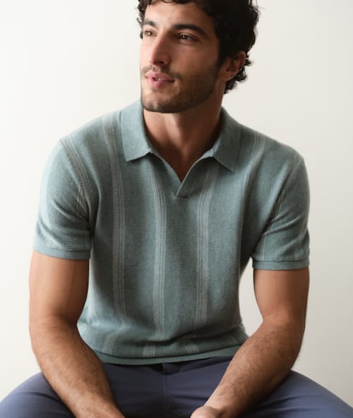 on model image of Liam Sweater Polo