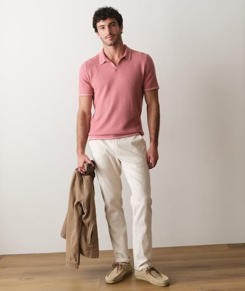 on model image of Liam Sweater Polo