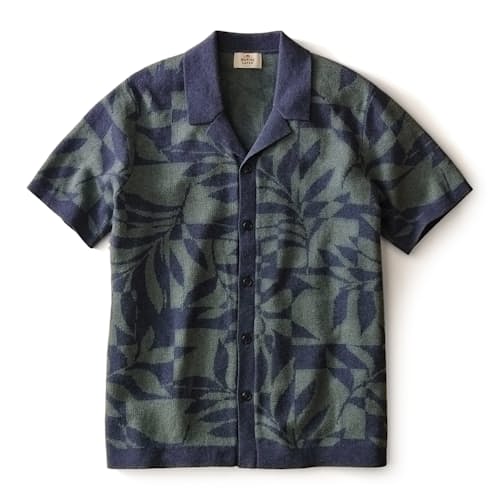 laydown image of Ethan Button-Down Sweater Polo