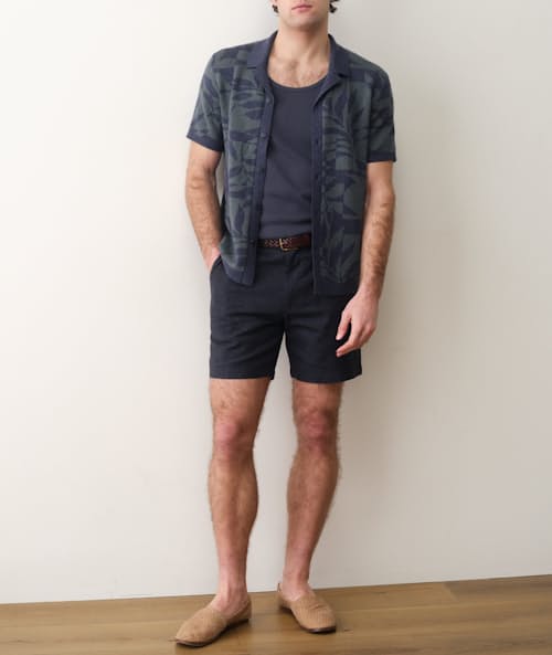on model image of Ethan Button-Down Sweater Polo