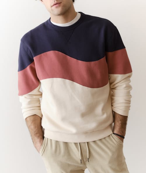 on model image of Relaxed Cloud 9 Fleece Crewneck