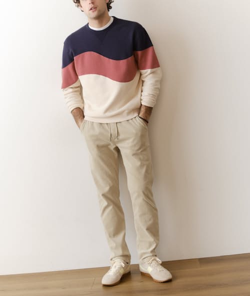 on model image of Relaxed Cloud 9 Fleece Crewneck