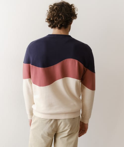 on model image of Relaxed Cloud 9 Fleece Crewneck