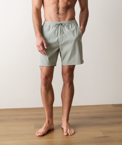 on model image of Stretch Swim Trunk - 6"