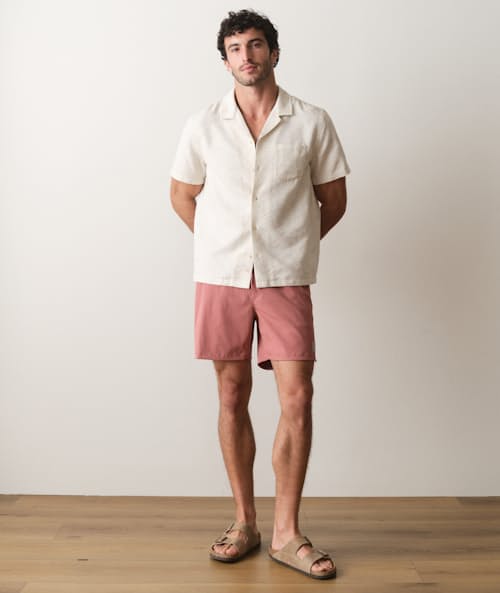 on model image of Stretch Swim Trunk - 6"