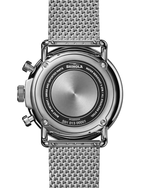 lifestyle image of Canfield Model C56 2 Eye Chrono 43mm, Silver Bracelet