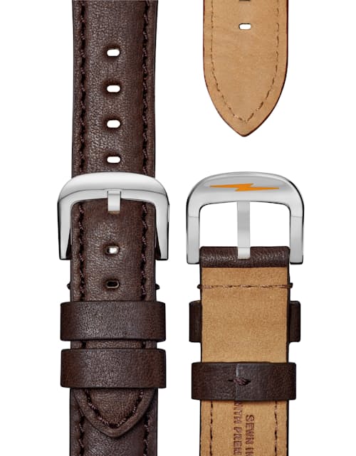 lifestyle image of Canfield 3HD 43mm, Deep Brown Leather Strap