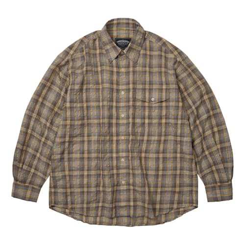 laydown image of Uneven Check Shirt