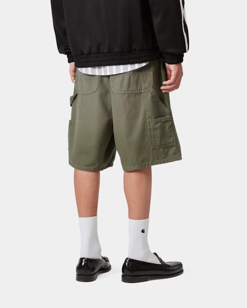 on model image of Double Knee Canvas Short