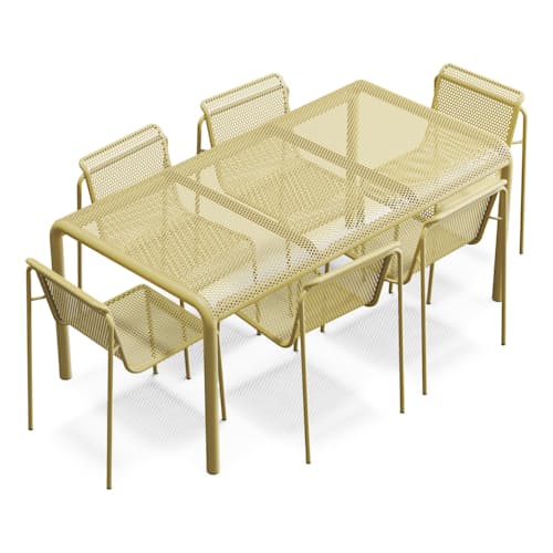 laydown image of Perf Dining Set (Table + 6 Chairs)