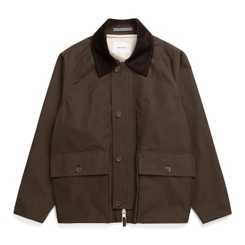 laydown image of Holmen Wax Raglan Light Jacket