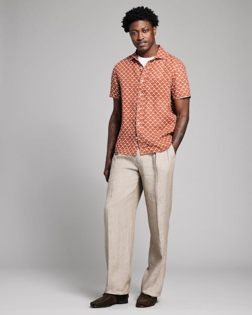 on model image of Treme Short Sleeve Shirt