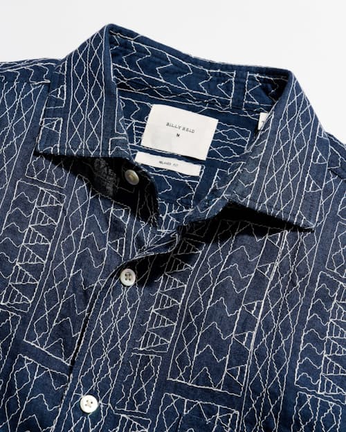 laydown detail image of Treme Embroidered Short Sleeve Shirt