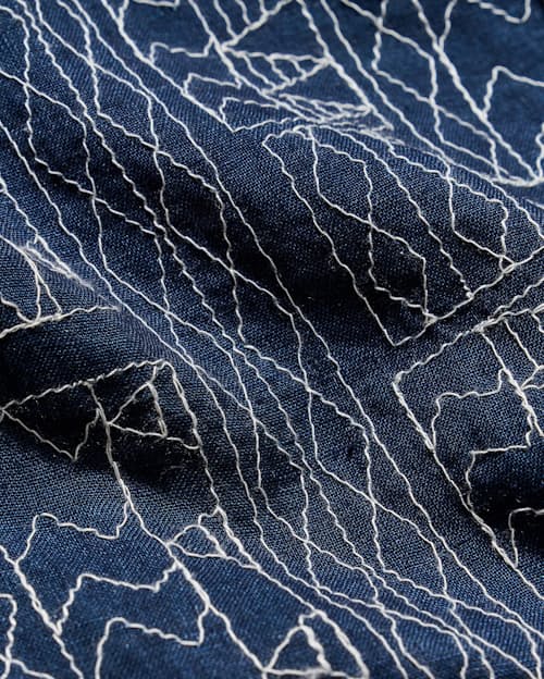 laydown detail image of Treme Embroidered Short Sleeve Shirt