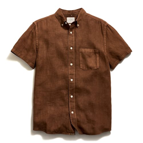 laydown image of Tuscumbia Linen Short Sleeve Shirt