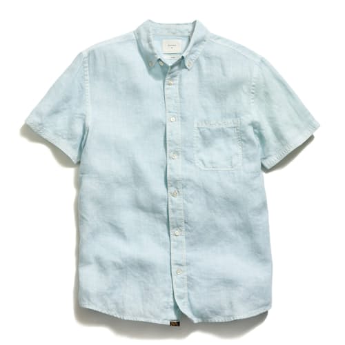 laydown image of Tuscumbia Linen Short Sleeve Shirt