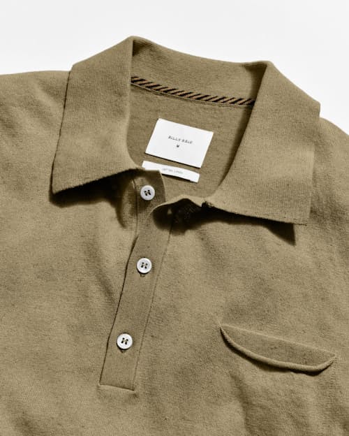 laydown detail image of Cotton Linen Sweater Polo