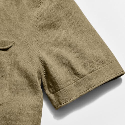 laydown detail image of Cotton Linen Sweater Polo