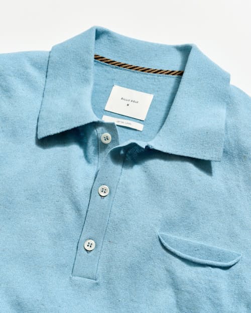 laydown detail image of Cotton Linen Sweater Polo