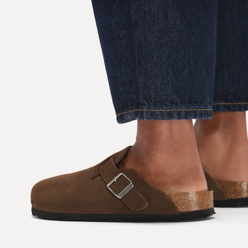 on model image of Boston Soft Footbed Clog