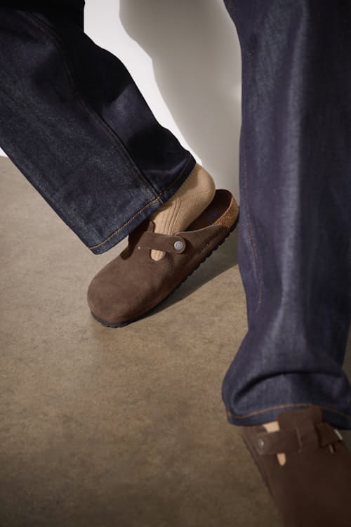 on model image of Boston Soft Footbed Clog