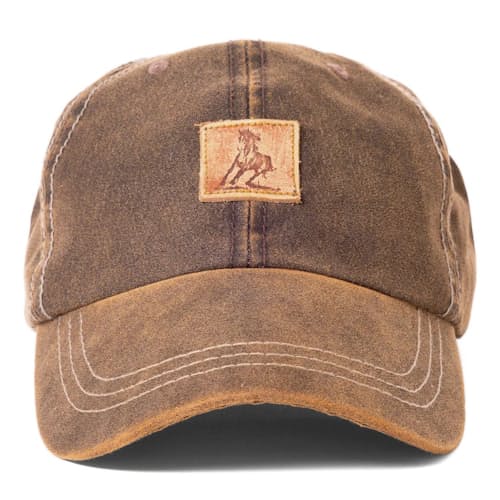 laydown image of Running Horse Leather Patch