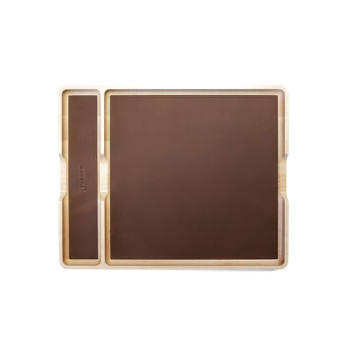 laydown image of Maple & Leather Valet Tray