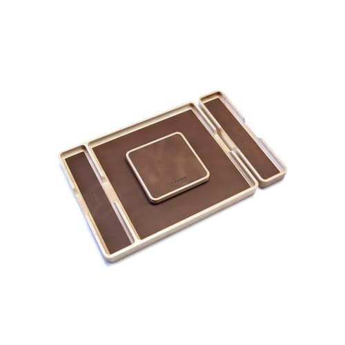 laydown image of Maple & Leather Coaster