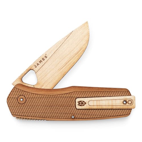 laydown image of The Folsom Pro Wooden Knife Kit