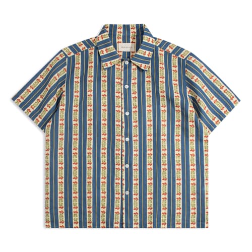 laydown image of Busey Floral Short Sleeve Shirt