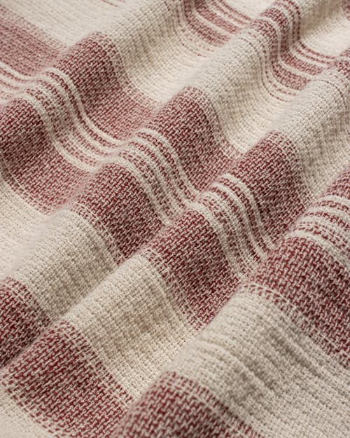 laydown detail image of Selleck Slub Stripe Short Sleeve Shirt