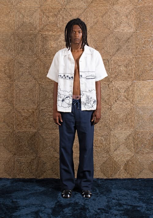 on model image of Veloso Short Sleeve Shirt