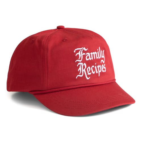 laydown image of Family Recipes Cap - Graphic