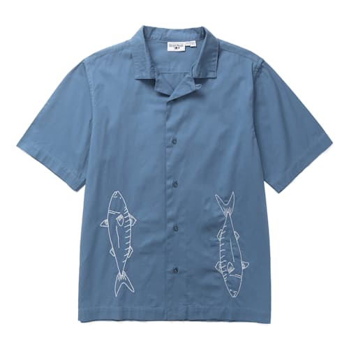 laydown image of Mackerel Short Sleeve Shirt
