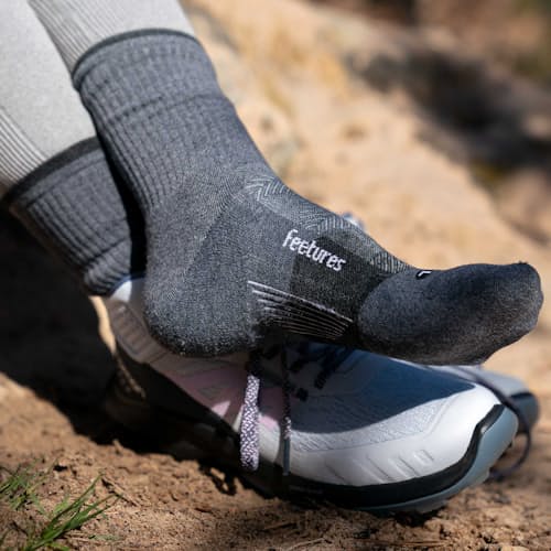 lifestyle image of Trail Mini Crew Max Cushion Socks