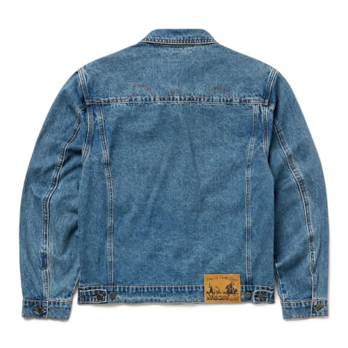laydown image of Denim Trucker Jacket