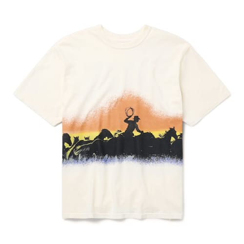 laydown image of Premium Western Graphic T-Shirt