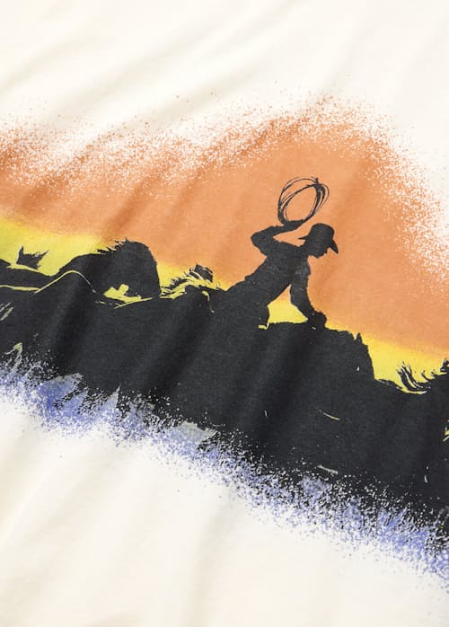 laydown detail image of Premium Western Graphic T-Shirt