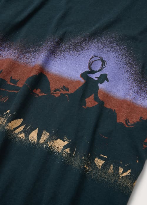 laydown detail image of Premium Western Graphic T-Shirt