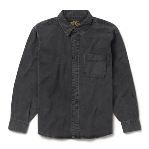 laydown image of Denim Button Down Shirt