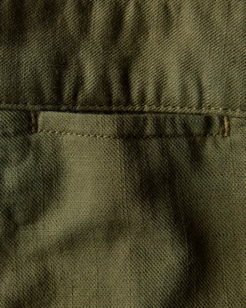 laydown detail image of Cotton Linen Chino Short - 9"