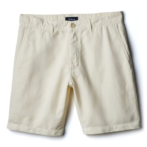 laydown image of Cotton Linen Chino Short - 9"